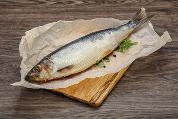 Salted Herring fish with pepper