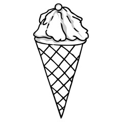 ice cream line vector illustration