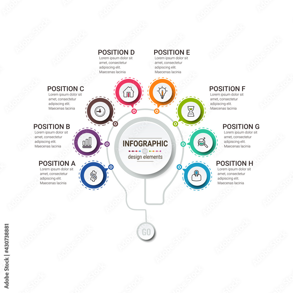 Poster infographic templates for business vector illustration. can be used for diagram infograph chart busi