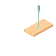 Hammer bit icon. Isometric illustration of hammer bit vector icon for web