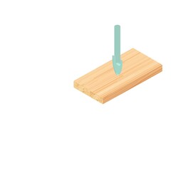 Glass drill icon. Isometric illustration of glass drill vector icon for web