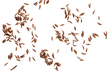 Caraway seeds isolated on a white background.