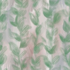 Seamless pattern of green leaves painted with paints. Design of template, background, photo wallpaper, wallpaper, textile, fabric, packaging paper.