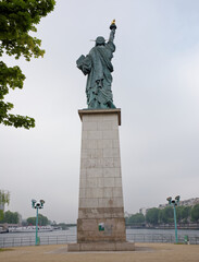  The swan island became a haven for a smaller Statue of Liberty. The copper lady, 11.5 meters high,...