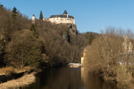 Rosenburg near river Kamp on a sunny day