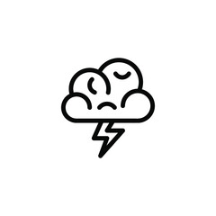 brainstorm line icon vector illustration