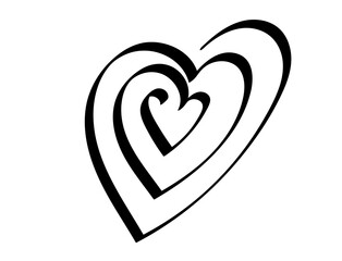 heart handdraw doodle. vector element