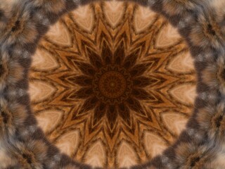 Kaleidoscope in Dark Creme und Greyish Brown