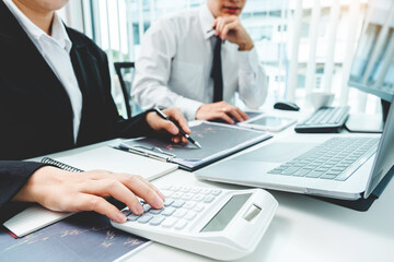 Business Team Investment Entrepreneur Trading discussing and analysis graph stock market trading,stock chart concept