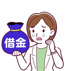 Young woman in a lab coat