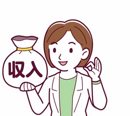 Young woman in a lab coat