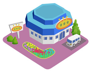 スマートシティを構成する建物のイラスト バリエーション有り Wall Mural Robinfixx スマートシティを構成する建物のイラスト バリエーション有り Wall Mural Robinfixx