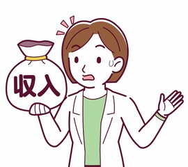Young woman in a lab coat