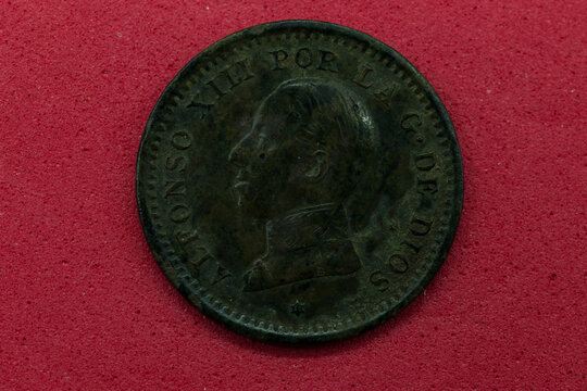 moneta stara alfonso XIII patyna 2 centimos 1911