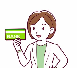 Young woman in a lab coat