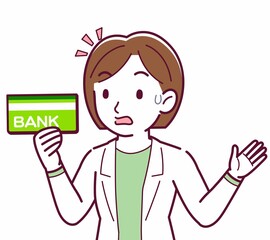 Young woman in a lab coat