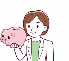 Young woman in a lab coat