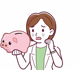 Young woman in a lab coat