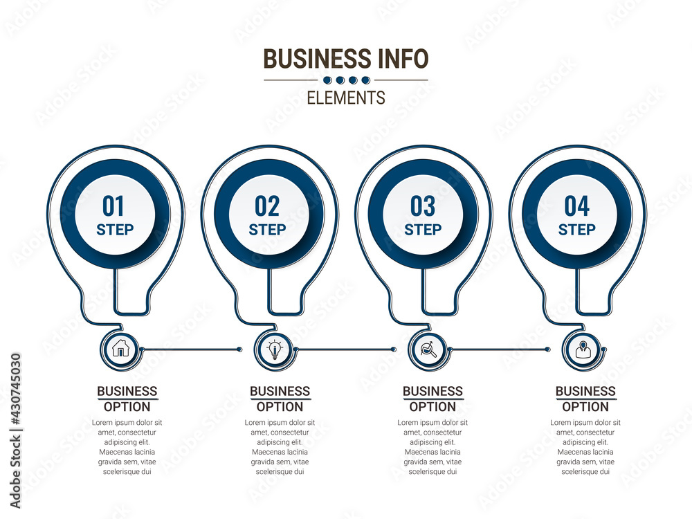 Poster business data visualization. timeline infographic icons designed for abstract background template. v
