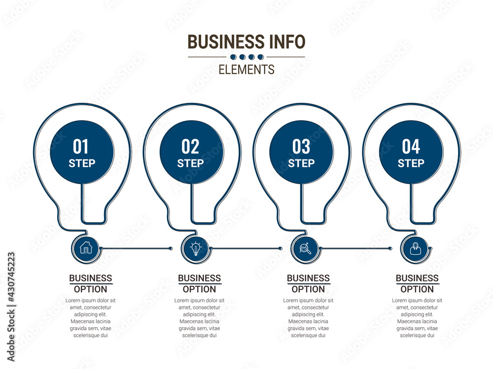 Poster business data visualization. timeline infographic icons designed for abstract background template. v