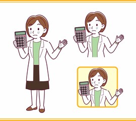 Young woman in a lab coat