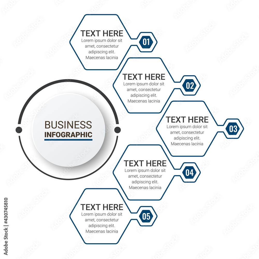 Poster business data visualization. timeline infographic icons designed for abstract background template. v