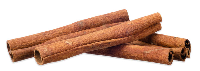 Cinnamon isolated on white with clipping path