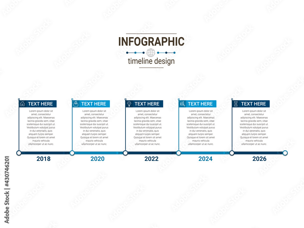 Poster business data visualization. timeline infographic icons designed for abstract background template. v