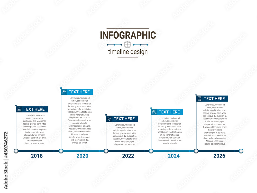 Poster business data visualization. timeline infographic icons designed for abstract background template. v