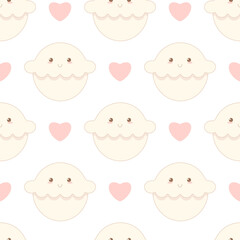 Pattern with dumplings. Vector illustration.