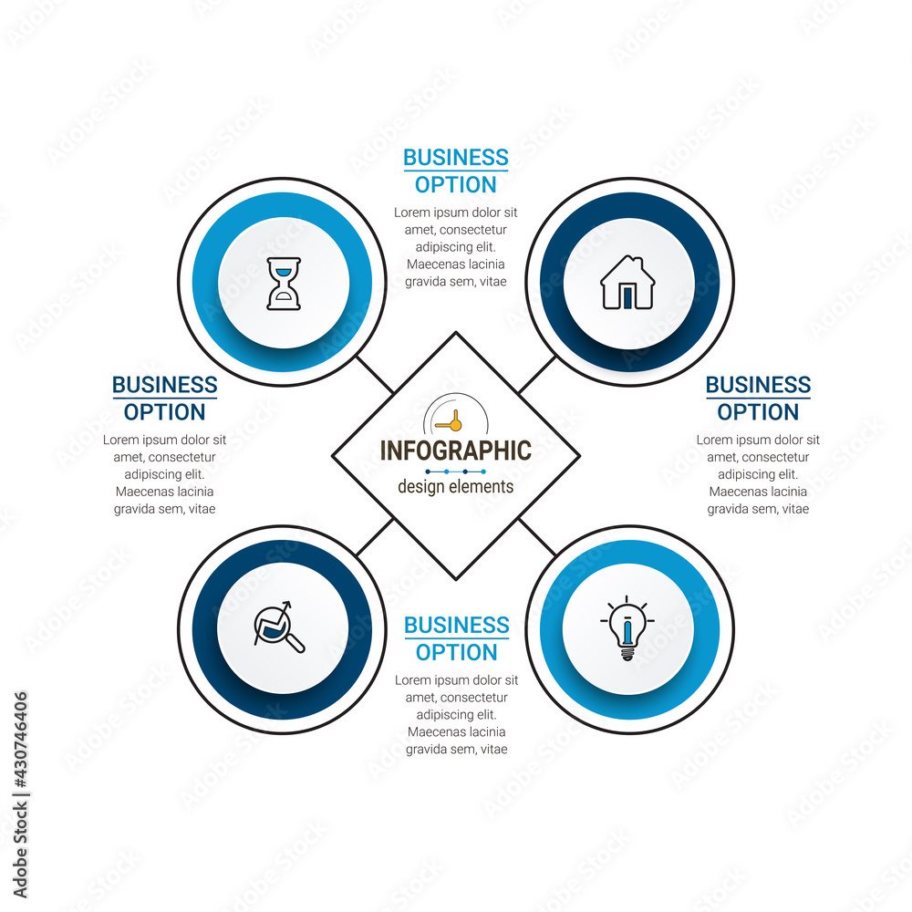 Poster business data visualization. timeline infographic icons designed for abstract background template. v