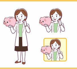 Young woman in a lab coat