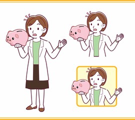 Young woman in a lab coat