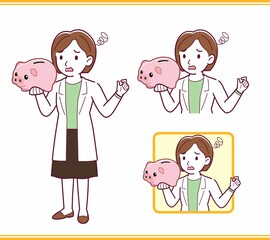 Young woman in a lab coat