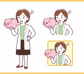 Young woman in a lab coat