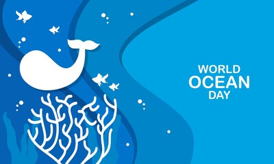 Naklejka na ściany i meble World oceans day concept illustration