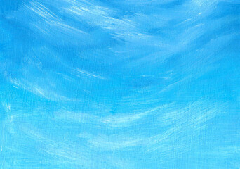 The background is a blue sky. Spindrift clouds. The work is written in oil by hand. You can use it for banner, poster and other designs.