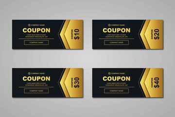 Elegant coupon card design template