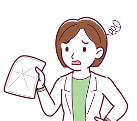 Young woman in a lab coat