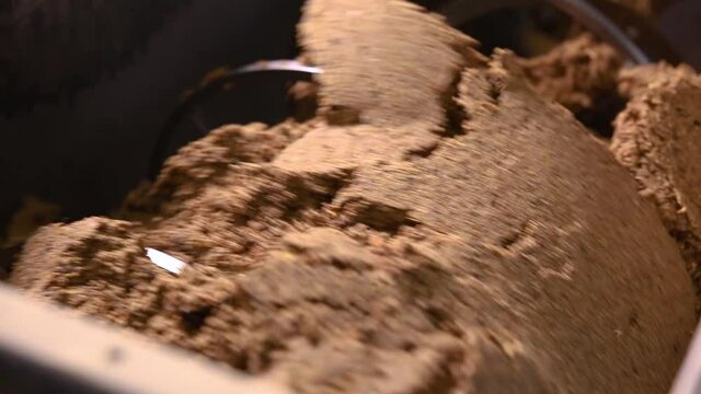 Factory. Production of dog food
