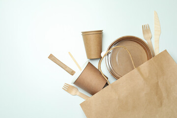 Delivery containers for takeaway food on white background