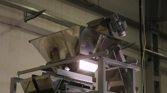 Factory. Production of dog food
