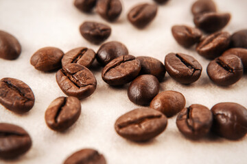 Coffee beans, macro photography, close-up