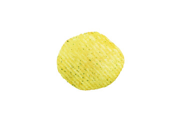 Tasty chips slice isolated on white background
