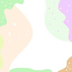 Background for children's greeting cards, for the holidays and various events. Pastel colors, soft shape. Vector illustration. 