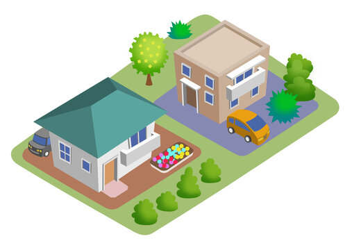 スマートシティを構成する建物のイラスト　バリエーション有り