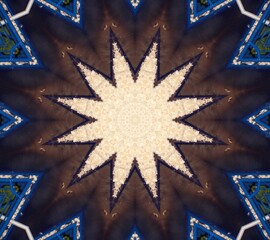 Kaleidoscope in Sand-Colored and Navy Blue