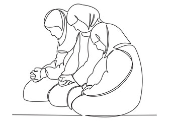 Muslim Women Praying