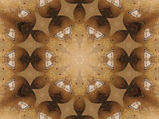 Kaleidoscope in Soft Beige and Dark Brown