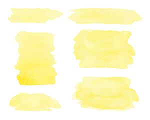 Watercolor Yellow Brush Strokes